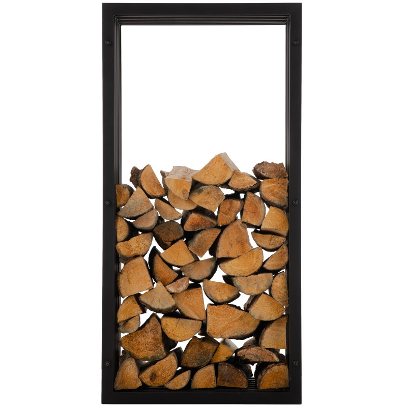 Râtelier à bûches Irving 40x50x100 noir mat