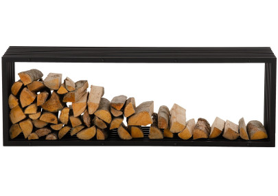 Range-bûches Irving 40x50x150 noir mat