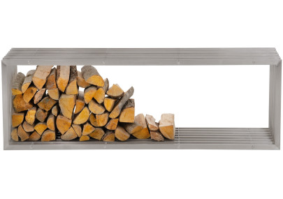 Râtelier à bûches Irving 40x50x150 en acier inoxydable