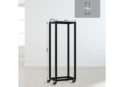 Range-bûches Hilta 25x40x100 cm noir