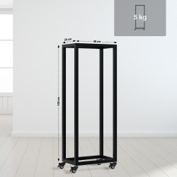 Range-bûches Hilta 25x40x100 cm noir