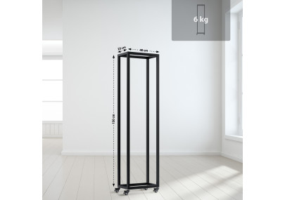 Range-bûches Hilta 25x40x150 cm noir