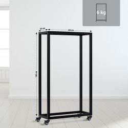 Range-bûches Hilta 25x60x100 cm noir