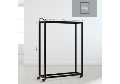 Range-bûches Hilta 25x80x100 cm noir