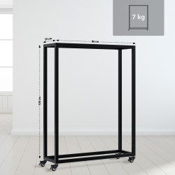 Range-bûches Hilta 25x80x100 cm noir