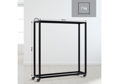 Range-bûches Hilta 25x100x100 cm noir