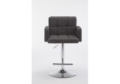 Tabouret de bar Los Angeles en tissu gris foncé