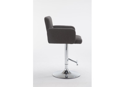 Tabouret de bar Los Angeles en tissu gris foncé