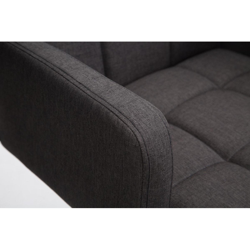 Tabouret de bar Los Angeles, tissu C gris foncé