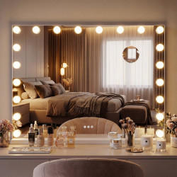 Miroir de maquillage Norlina sans Bluetooth blanc