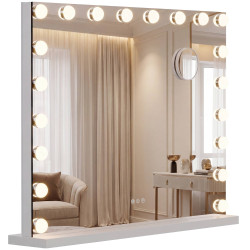 Miroir de maquillage Norlina sans Bluetooth blanc