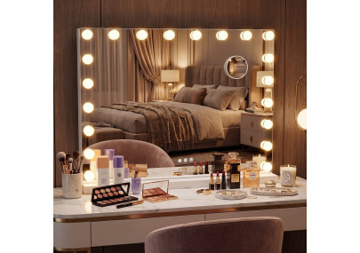 Miroir de maquillage Norlina sans Bluetooth blanc