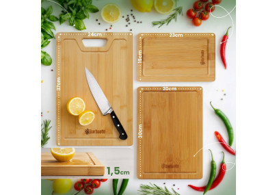 Ensemble de 4 planches à découper Bamio V2 nature