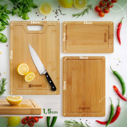 Ensemble de 4 planches à découper Bamio V2 nature