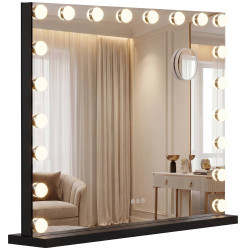 Miroir de maquillage Norlina sans Bluetooth noir