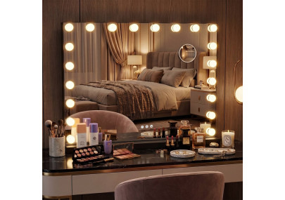 Miroir de maquillage Norlina sans Bluetooth noir