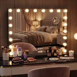 Miroir de maquillage Norlina sans Bluetooth noir