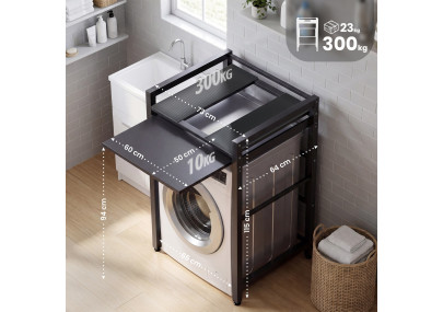 Étagère pour machine à laver Alara noir