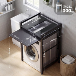 Étagère pour machine à laver Alara noir