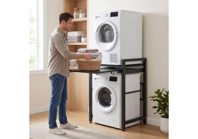 Étagère pour machine à laver Alara noir