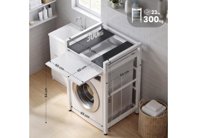 Étagère pour machine à laver Alara blanc