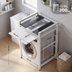 Étagère pour machine à laver Alara blanc