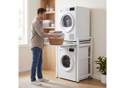 Étagère pour machine à laver Alara blanc