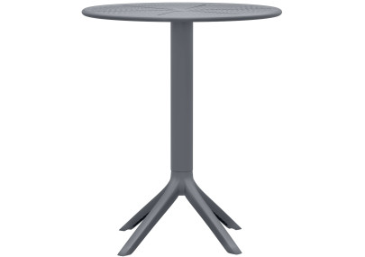 Ensemble de mobilier de jardin Torin avec 2 chaises gris foncé