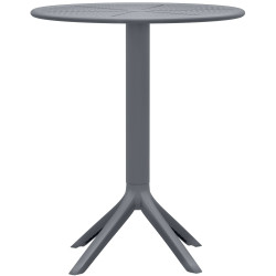 Ensemble de mobilier de jardin Torin avec 2 chaises gris foncé