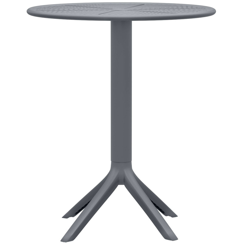 Ensemble de mobilier de jardin Torin avec 2 chaises gris foncé