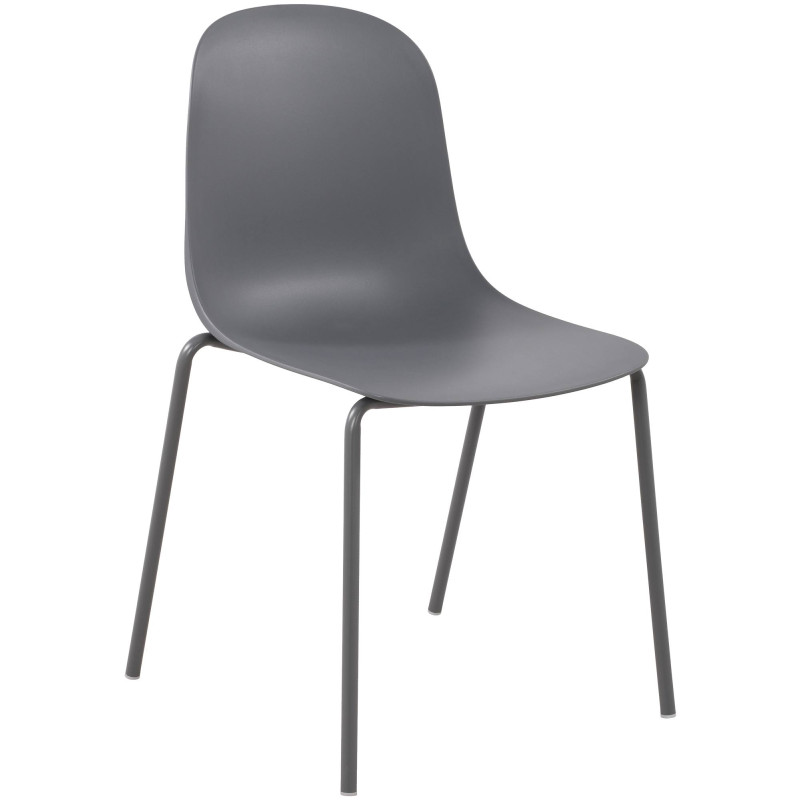 Ensemble de mobilier de jardin Torin avec 2 chaises gris foncé