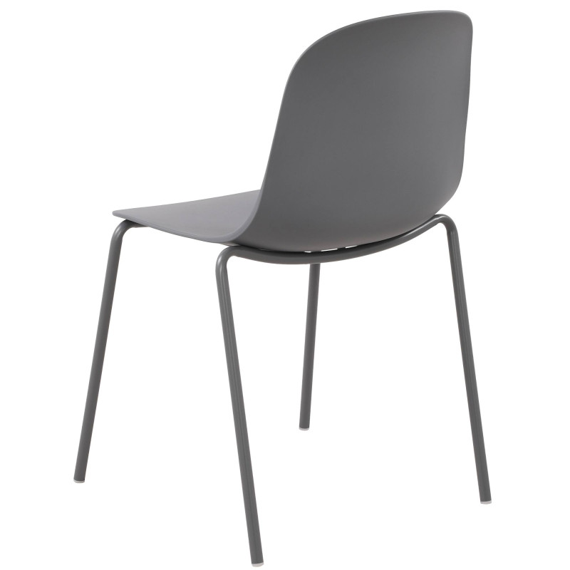 Ensemble de mobilier de jardin Torin avec 2 chaises gris foncé
