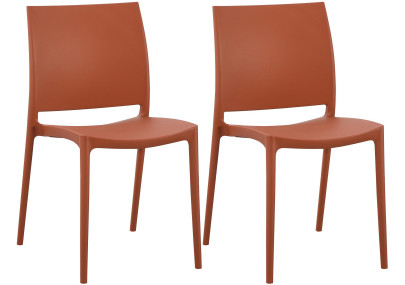 Ensemble de 2 chaises Meton terre cuite