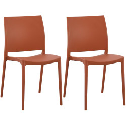 Ensemble de 2 chaises Meton terre cuite