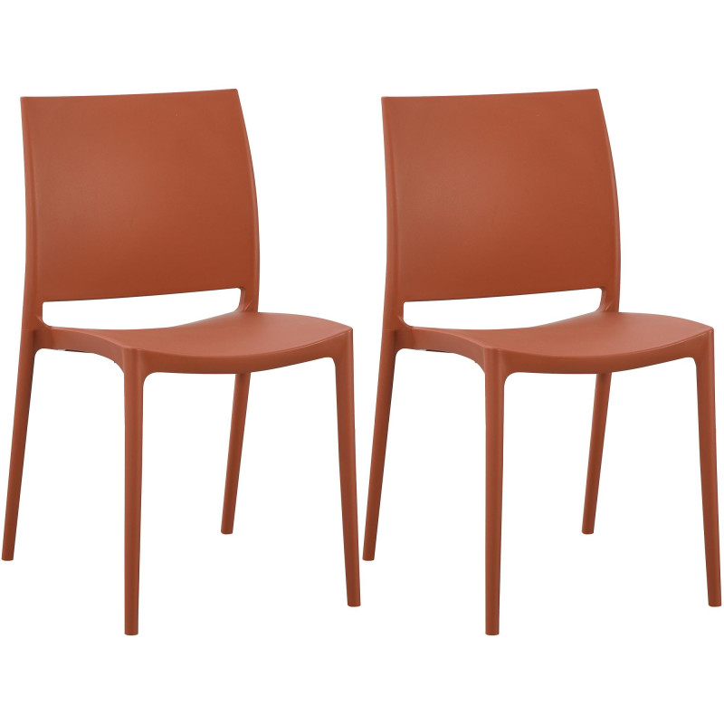 Ensemble de 2 chaises Meton terre cuite