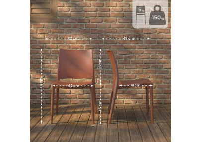 Ensemble de 2 chaises Meton terre cuite