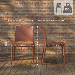 Ensemble de 2 chaises Meton terre cuite