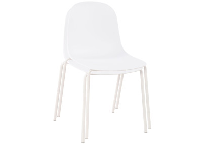 Ensemble de mobilier de jardin Nerra avec 2 chaises blanc