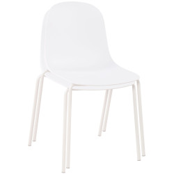 Ensemble de mobilier de jardin Nerra avec 2 chaises blanc