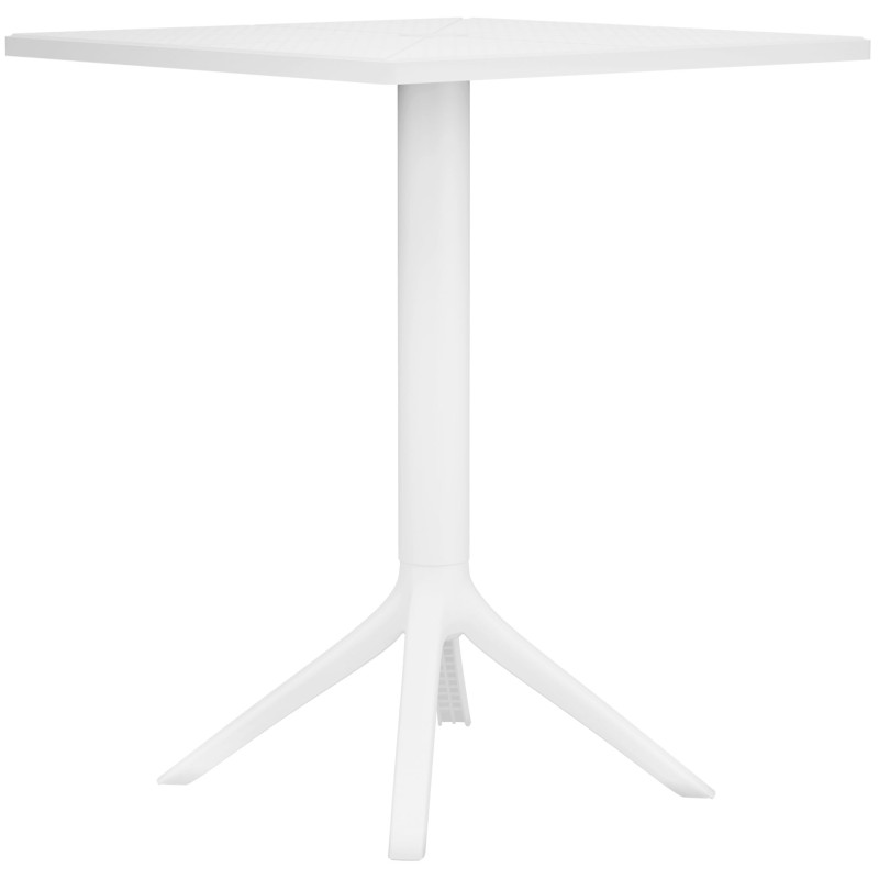 Ensemble de mobilier de jardin Norva avec 4 chaises blanc
