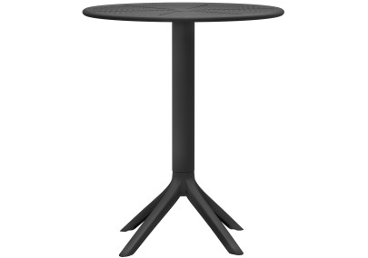 Ensemble de mobilier de jardin Siora avec 2 chaises noir