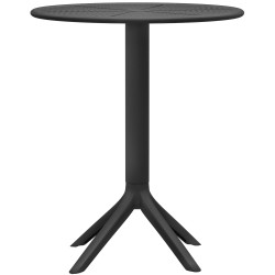 Ensemble de mobilier de jardin Siora avec 2 chaises noir