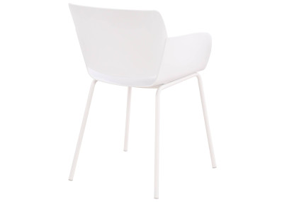 Ensemble de mobilier de jardin Siora avec 2 chaises blanc