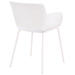 Ensemble de mobilier de jardin Siora avec 2 chaises blanc