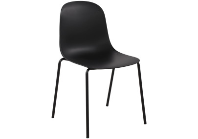 Ensemble de mobilier de jardin Torin avec 2 chaises noir
