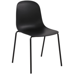Ensemble de mobilier de jardin Torin avec 2 chaises noir