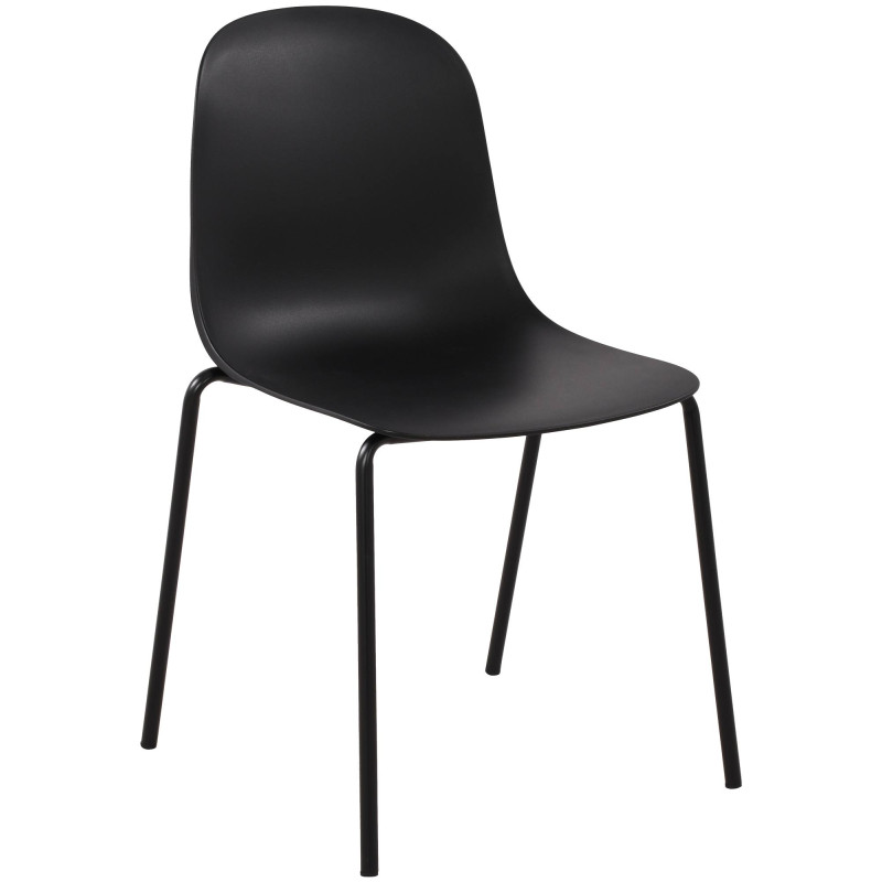 Ensemble de mobilier de jardin Torin avec 2 chaises noir