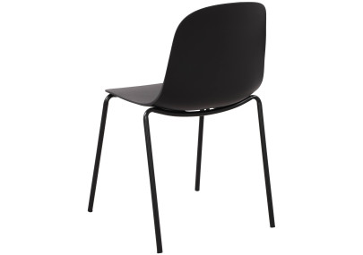 Ensemble de mobilier de jardin Torin avec 2 chaises noir