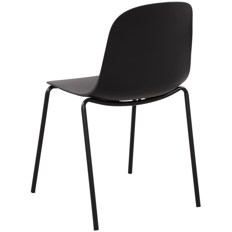 Ensemble de mobilier de jardin Torin avec 2 chaises noir