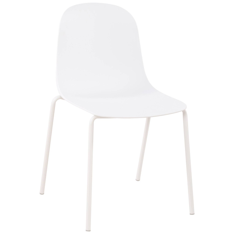 Ensemble de mobilier de jardin Torin avec 2 chaises blanc